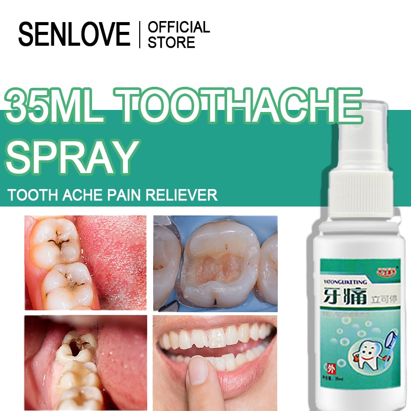 SENLOVE 35ml Toothache Spray Tooth Ache Pain Reliever For Kids And ...