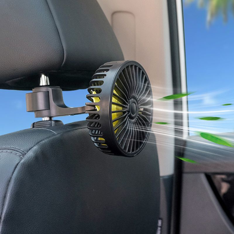 Automotive universal rear seat fan 3-speed adjustment USB fan Air ...