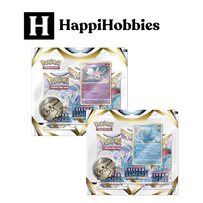 Pokemon TCG Sword & Shield—Silver Tempest Blister Pack with 3 Booster Packs ( Set of 2