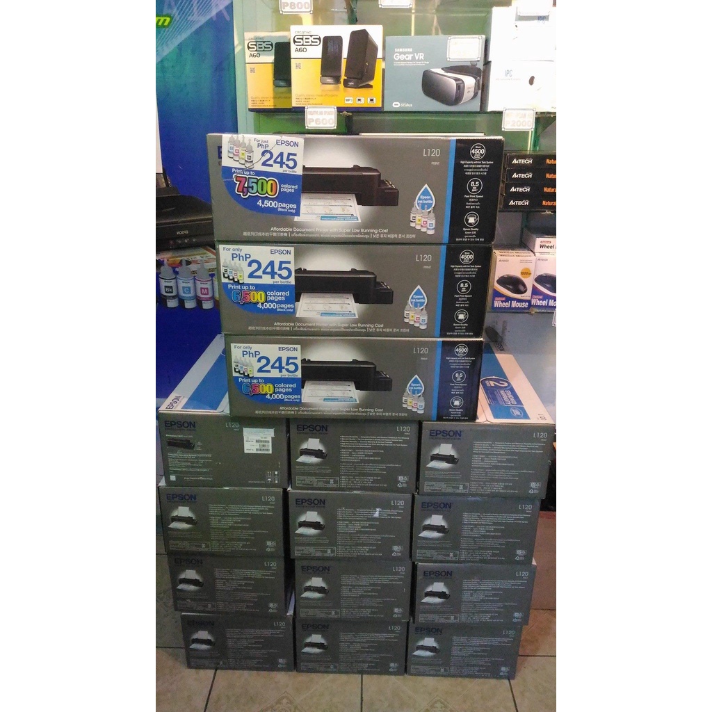 Brand New And Original Epson L120 Eco Tank Inkjet Printer With Free Inks Shopee Philippines 8344