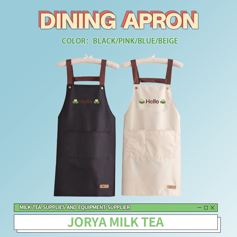 Fashion Canvas Waterproof Apron Coffee Shop Barber Working Bib Kitchen