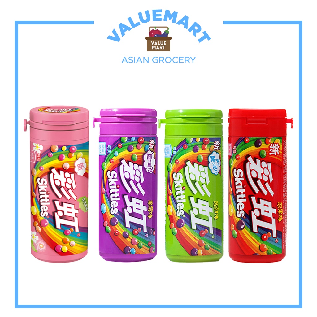 Skittles Chewy Sweet Rainbow Candies in Tube (Classic, Berry, Floral