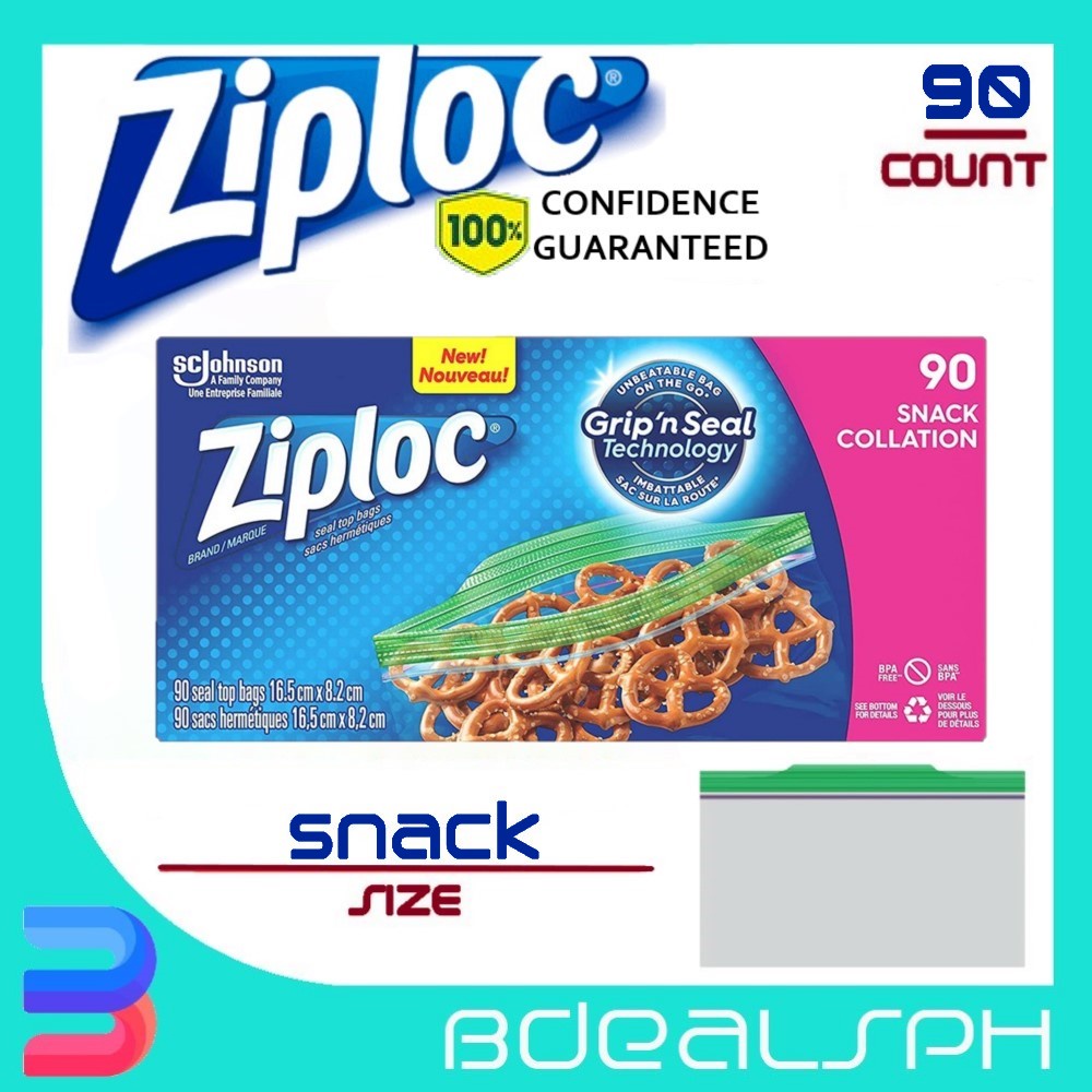 Ziploc Brand Snack Bags, 90 Count, Size: 90 Bags