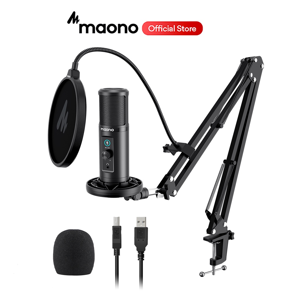 Maono AU-PM422 USB Microphone Zero Latency Monitoring 192Khz/24Bit ...