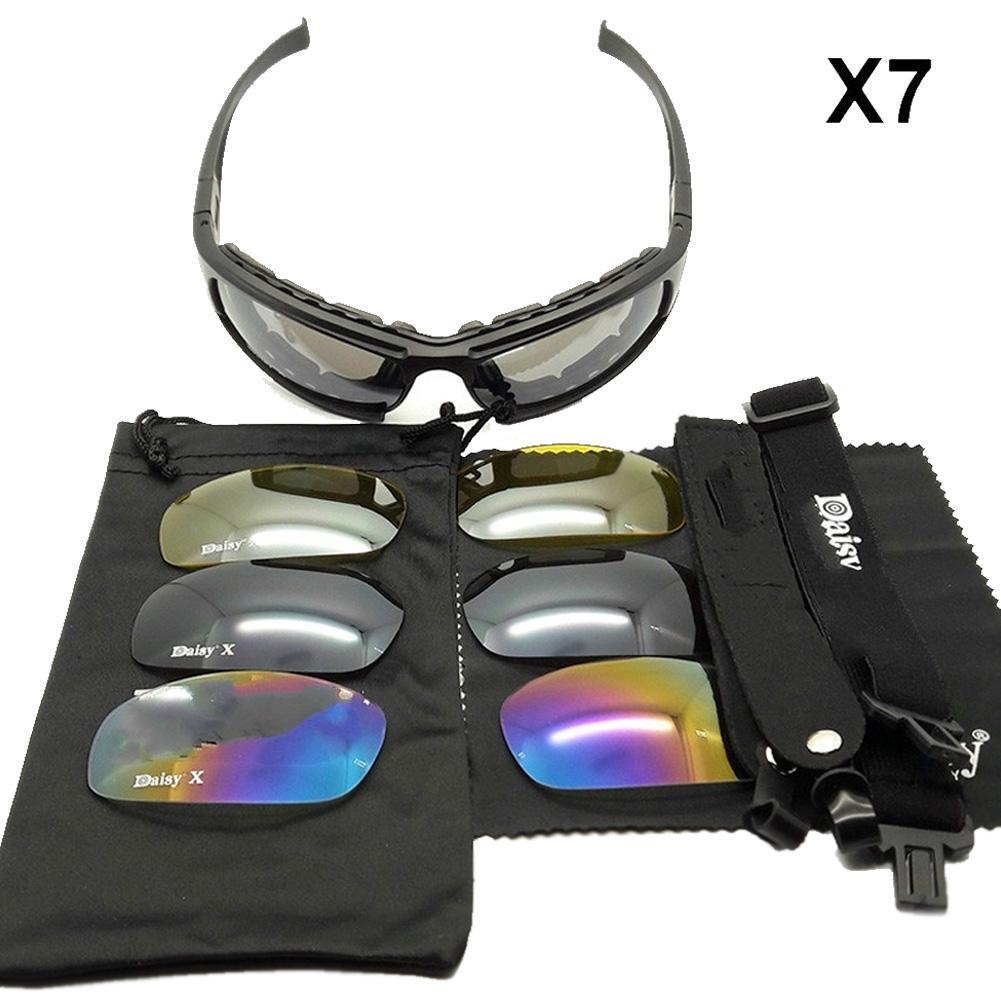 Daisy X7 Military Goggles Outdoor Polarized 4 Lens Tactical Military Glasses Uv Motorcycle