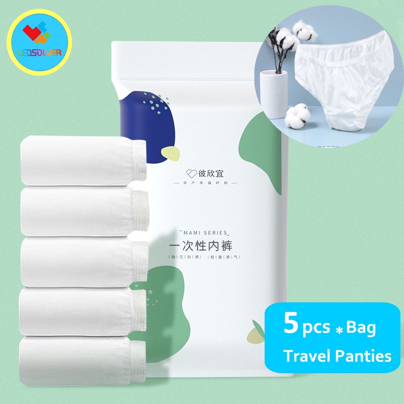 Travel Panties Disposable Women Underwear Disposable Panties For Hospital  Stays Emergencies Maternity (5pcs)
