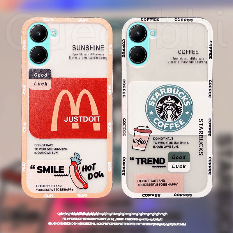 Soft Case Realme 10 9i 5G C33 C30s C30 Stylish McDonald's Starbuck