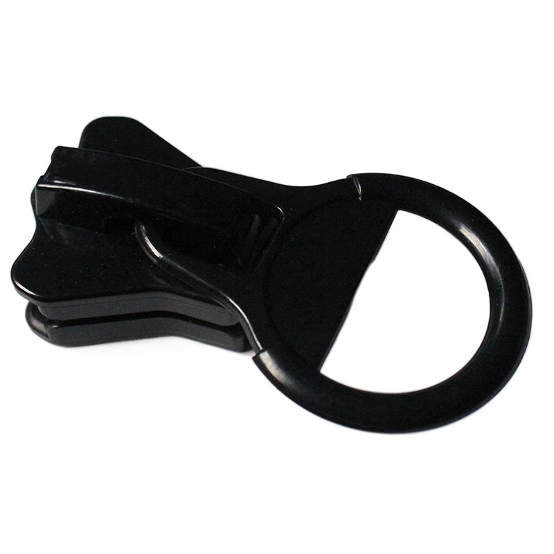 Oversize down jacket zipper pull head plastic zipper head metal ring
