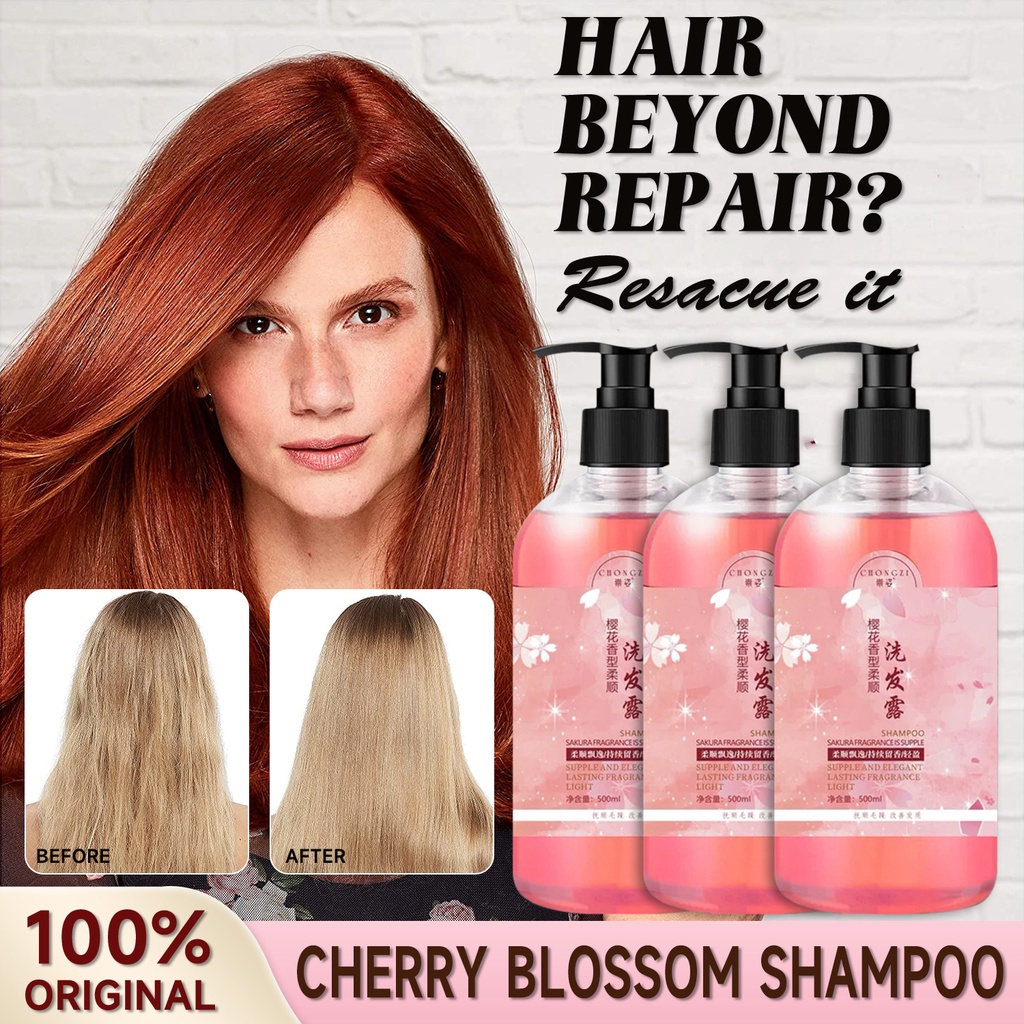 YANJIAYI 500ML Sakura Smoothing Shampoo Lasting Fragrance Antidandruff