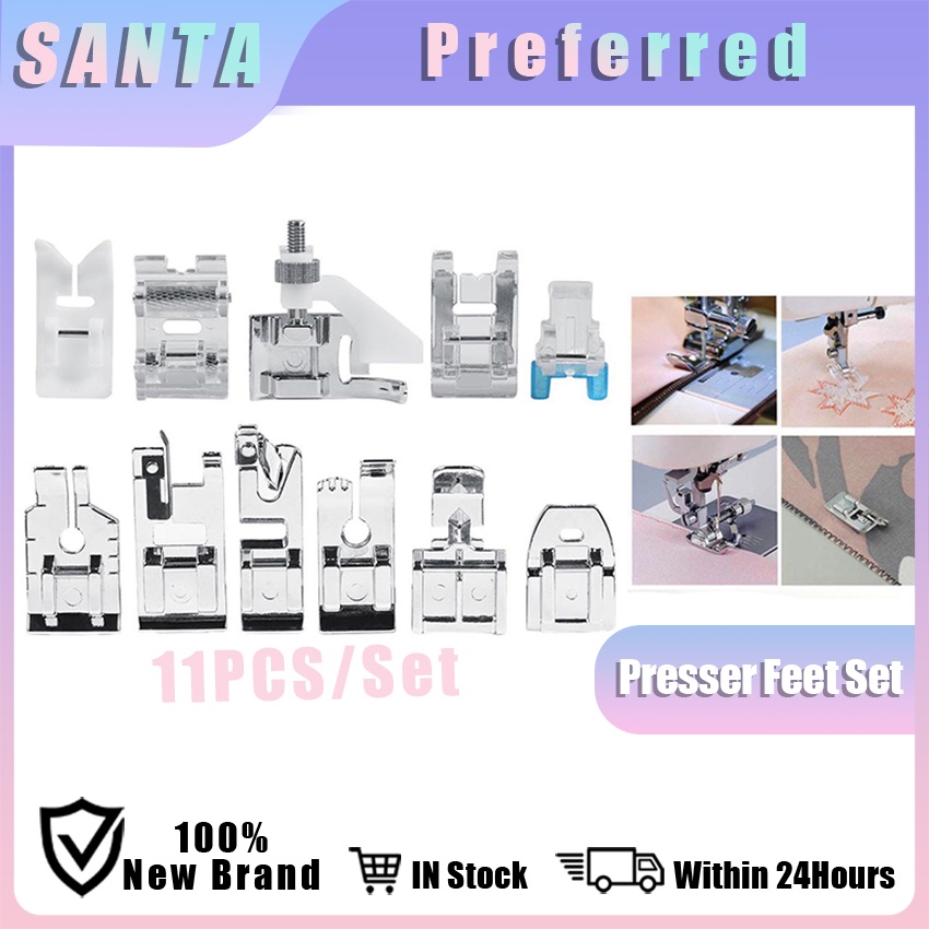 11PCcs/Set presser foot for high speed sewing machine Brother Singer Janom Braiding Sewing