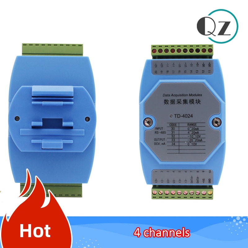 4-20mA analog output module 4 channel AO current voltage RS485 Modbus ...