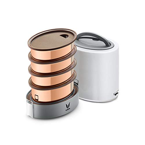 Vaya Tyffyn Jumbo Copper-Finished Stainless Steel Lunch Box