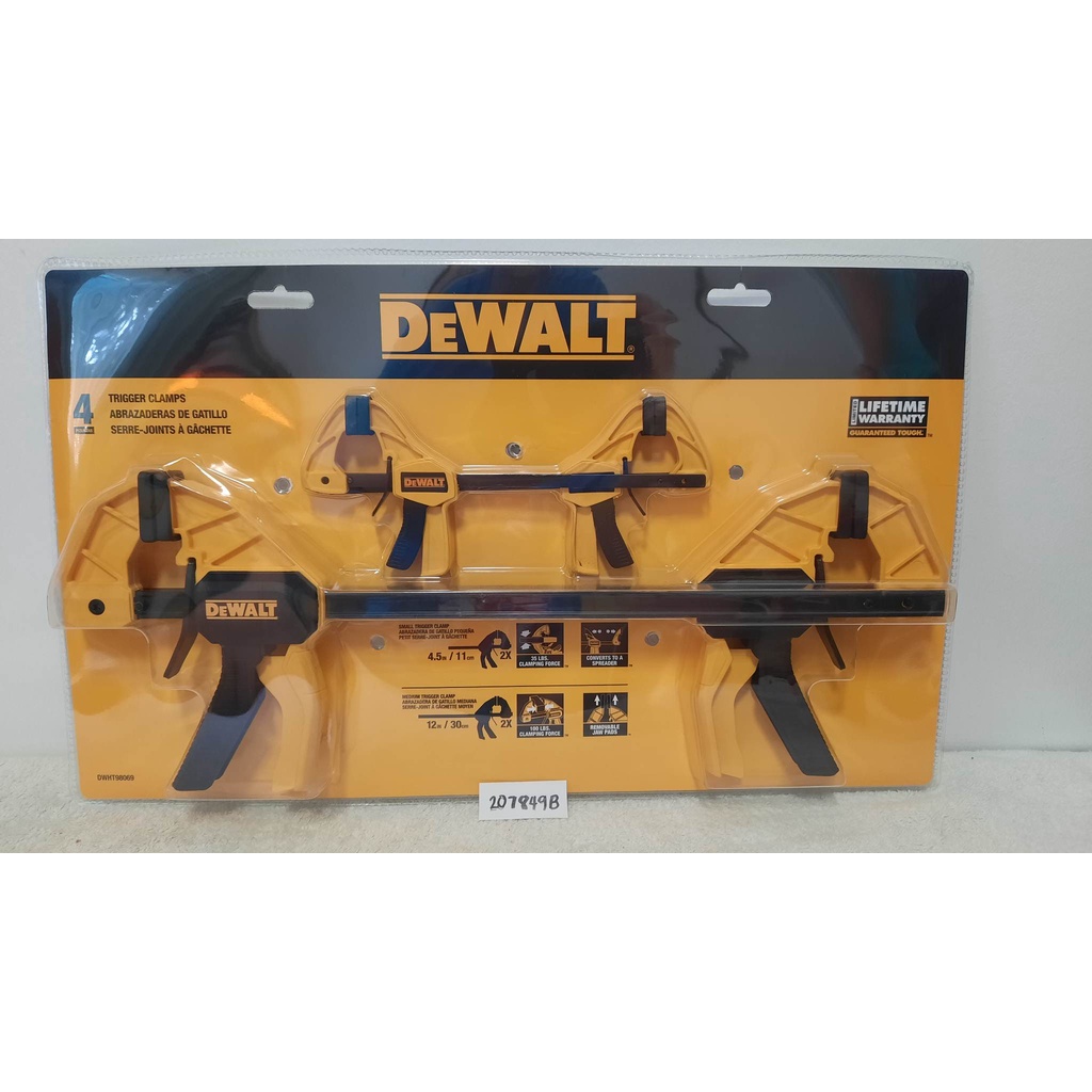 DEWALT 4.5-inch and 12-inch Trigger Clamps (4PK) | Shopee Philippines