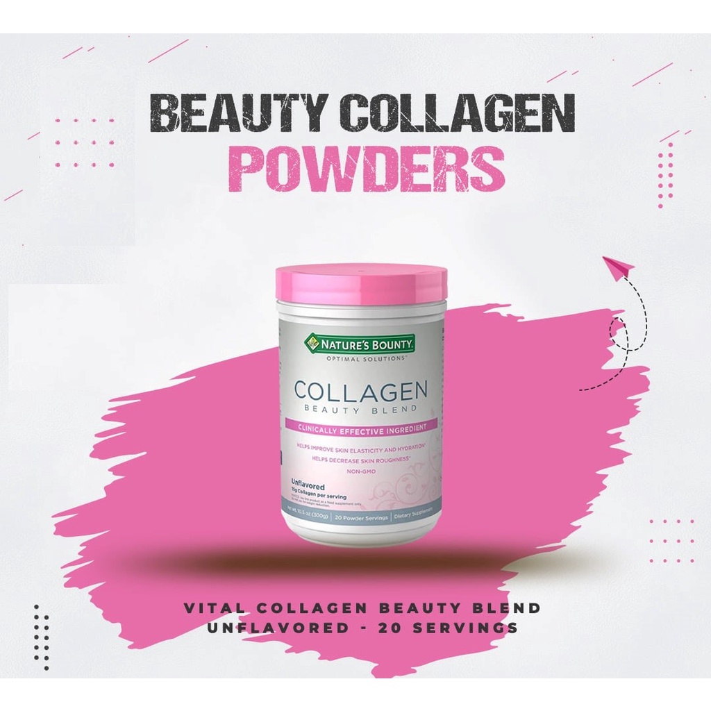 Natures Bounty Collagen Beauty Blend Unflavored 10.5oz 300g Marine and ...