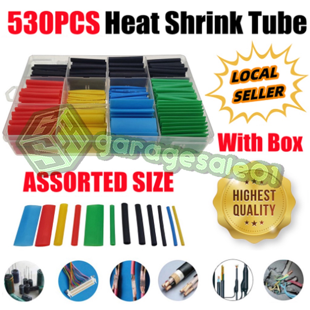 🟨530 PCS Set heat Shrink Tube Assorted Insulation Shrinkable tube🟨
