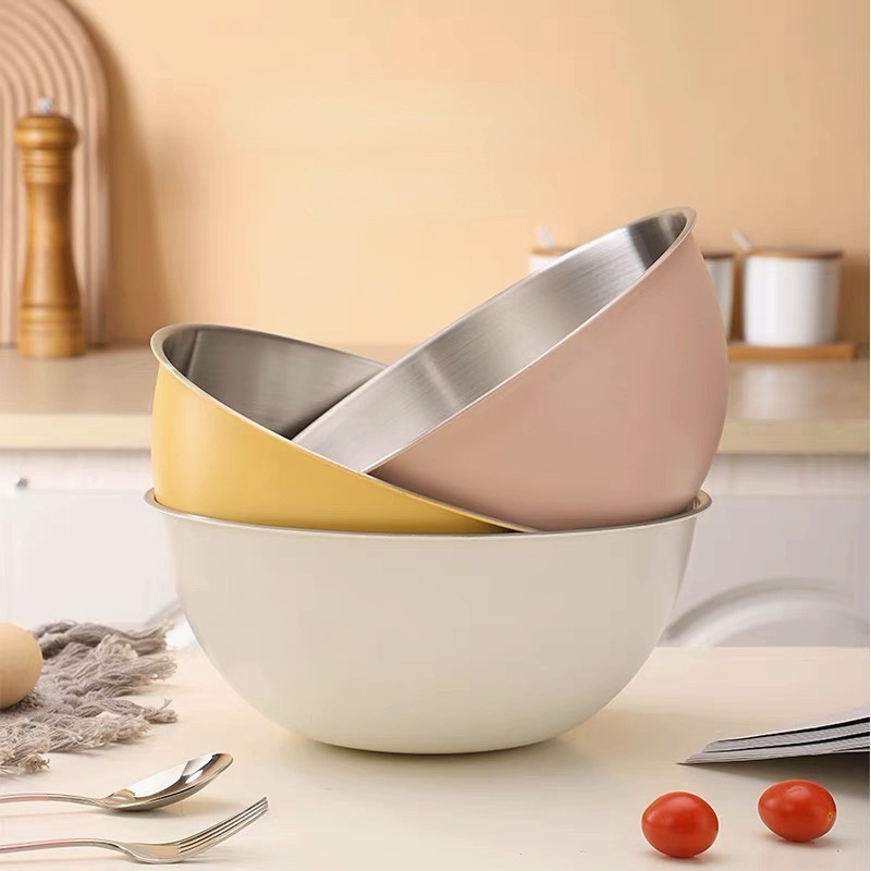 HERA 3pcs Stainless Steel Mixing Bowl with Scale Korea Salad Bowl