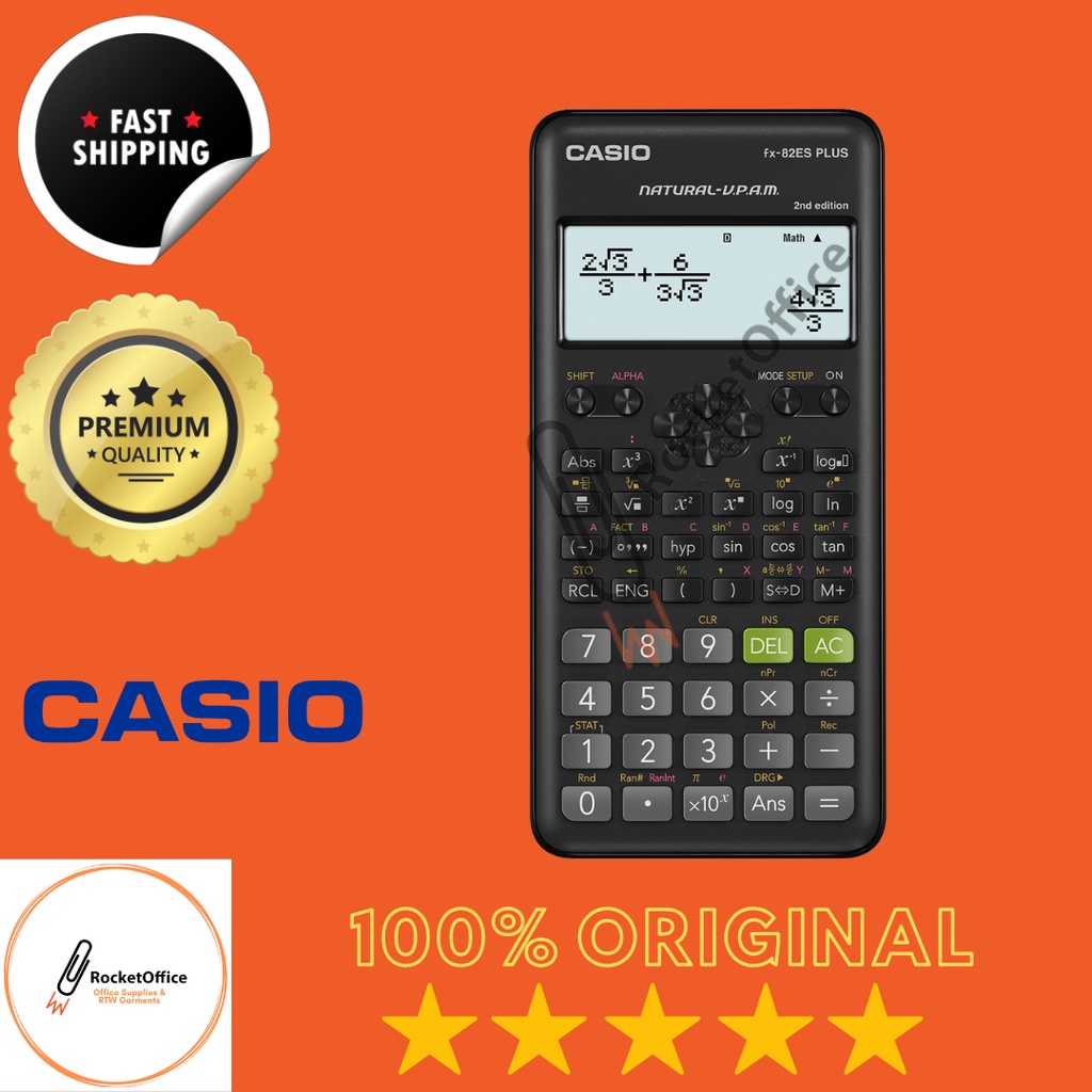 Casio Scientific Calculator FX82ES Plus Second Edition Original