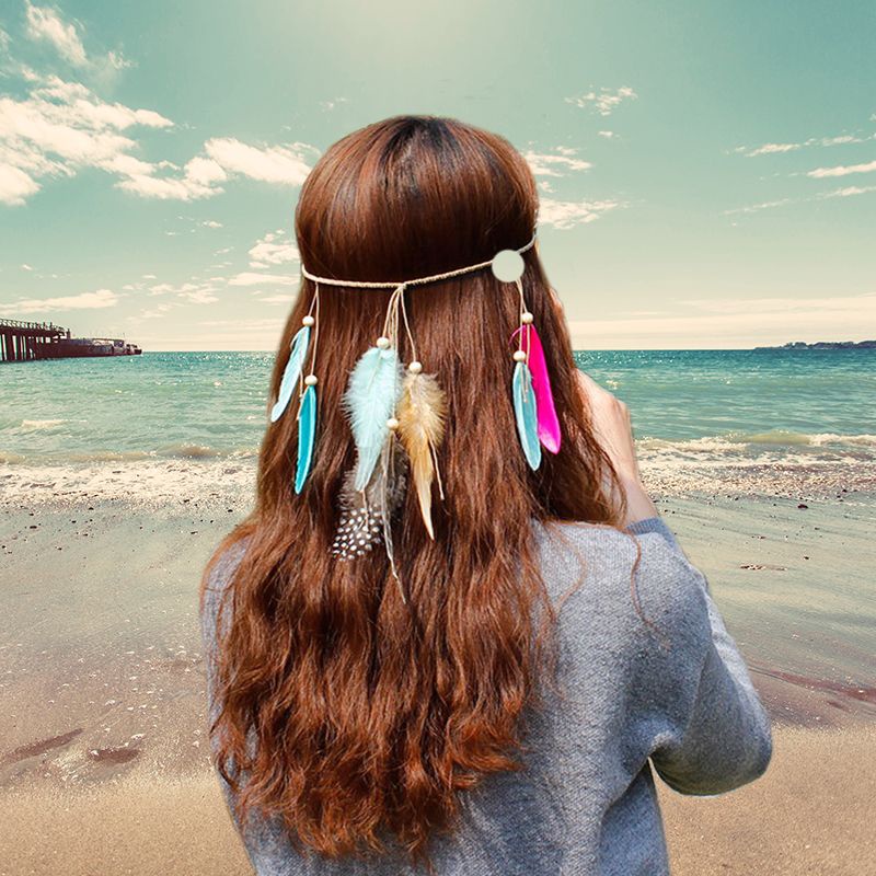 Feather hairband on sale