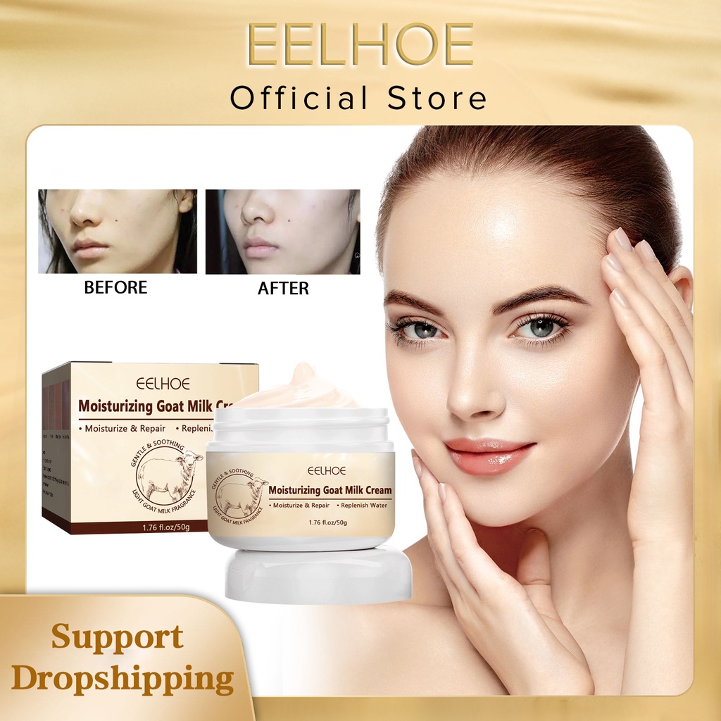 EELHOE Whitening Moisturizing Face Cream Goat Milk Cream Deep Firm ...