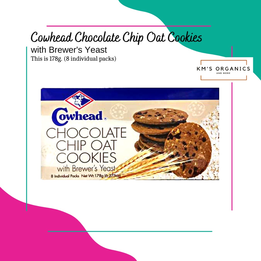 Cowhead Chocolate Chip Oat Cookies with Brewer's Yeast 178g Shopee