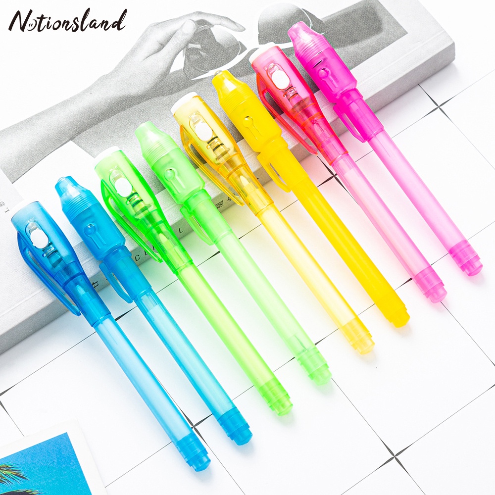 1Pc Invisible Disappearing Ink Pen Marker Writer with UV Light Activity ...