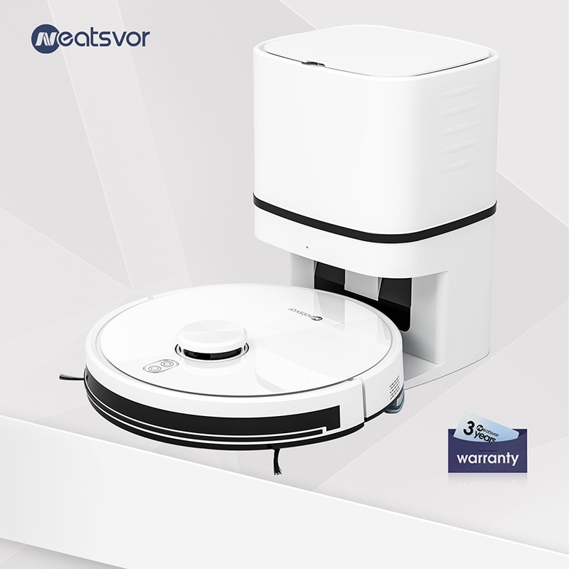 Neatsvor S600 Robotic Vacuum Cleaner Self Empty 6000pa Suction Laser ...
