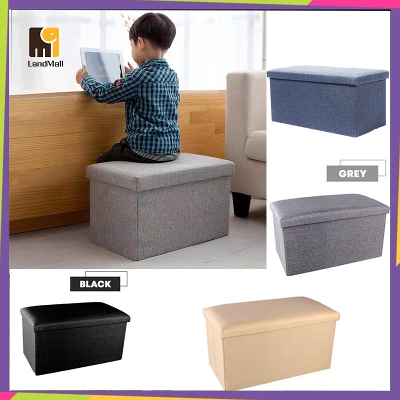 Foldable Storage Chair cloth Ottoman storage stool folding sofa stool ...