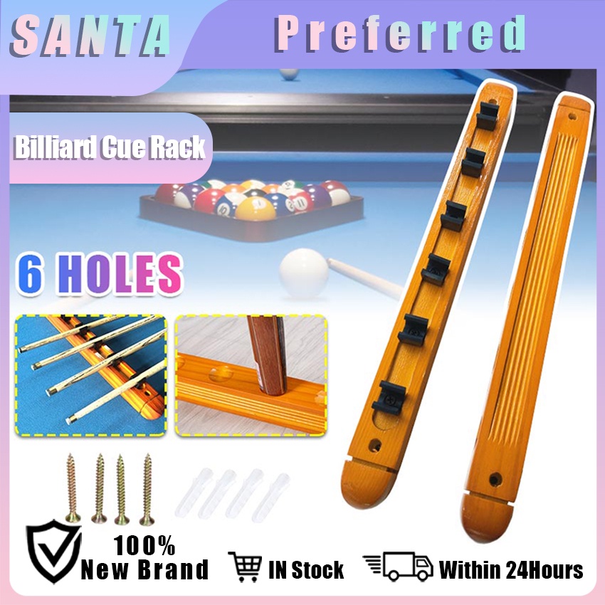 QCLAW 5-Slot Portable Pool Cue Holder With Coin Slots - Red