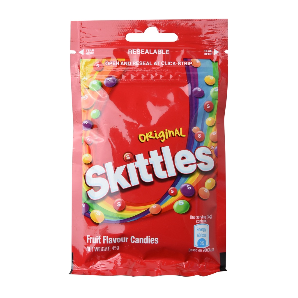 SKITTLES Original Candies 45g Resealable Pouch | Shopee Philippines