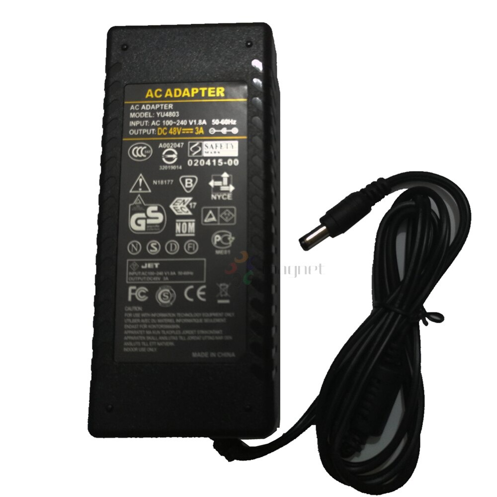 48V 3A AC DC Adpater Power Supply Transformer DC 48V3A Adaptor Charger ...