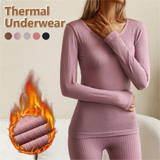 Women's Thermal Underwear Winter Long Johns Seamless Thick Double Layer  Warm Lingerie Women Thermal Clothing Set Woman 2 Pieces