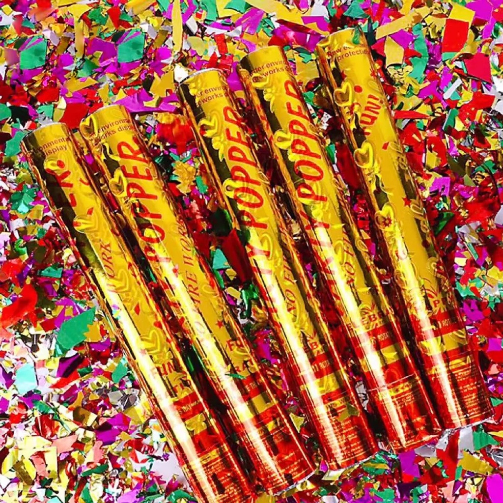 12Pack No Mess Streamers,Romantic Colorful Hand Throw Streamers Poppers,No Mess Confetti Poppers For Wedding,Birthday,Party Celebrations,Graduation,Party Favors Shows