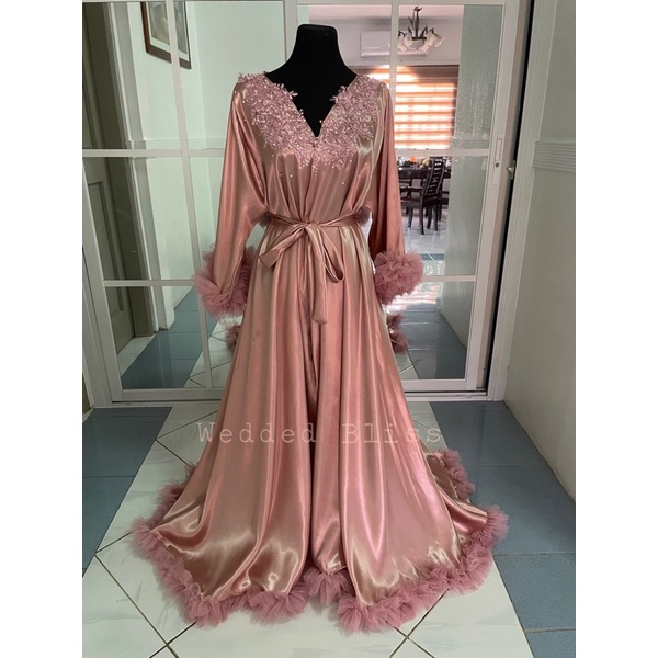 SILK SATIN BRIDAL ROBE (floorlength) Shopee Philippines