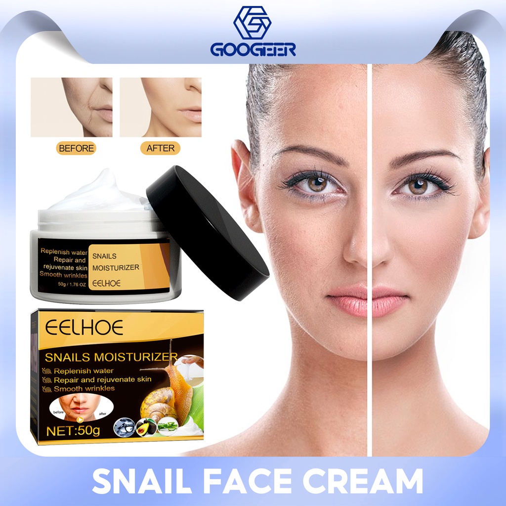 EELHOE Snail Face Cream AntiWrinkle Aging Moisturizing Brightening