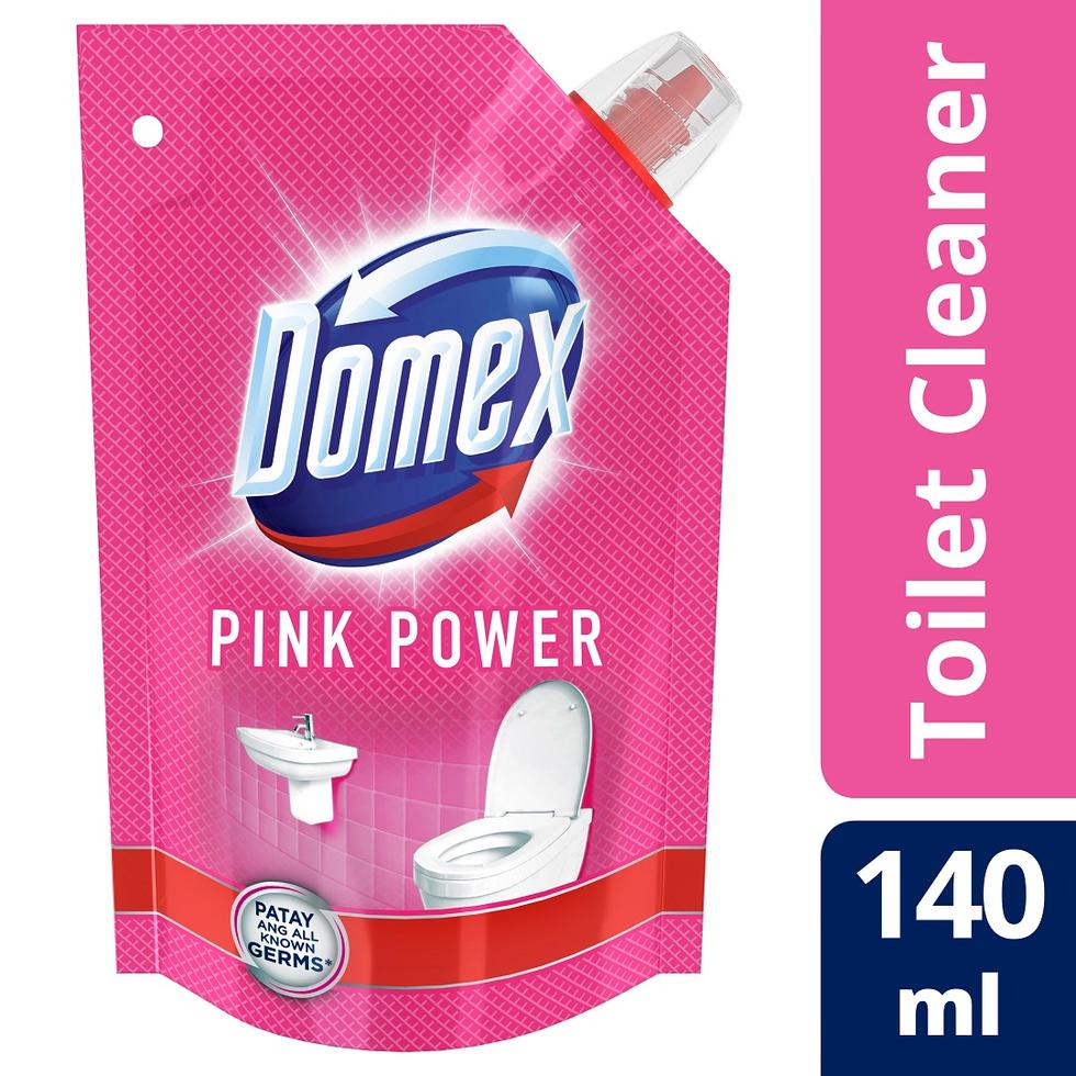 Domex Ultra Thick Bleach Toilet Cleaner Pink Power Pouch 140ml | Shopee ...