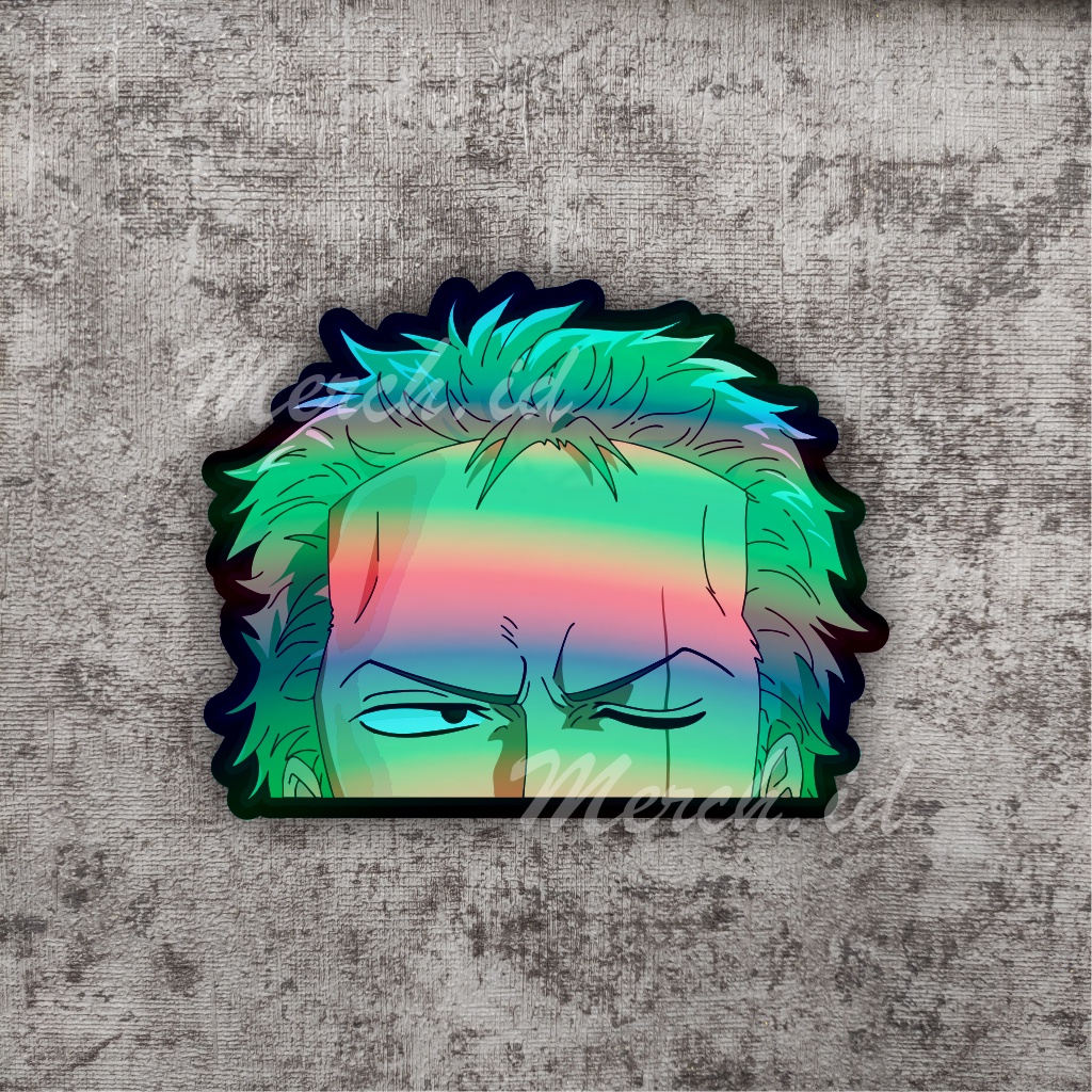 Zoro one piece hologram anime Sticker Shopee Philippines