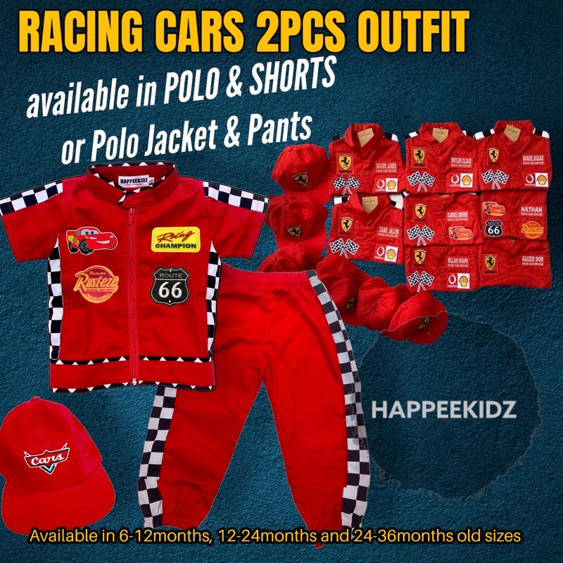 RACING CARS COSTUME TERNO | Shopee Philippines