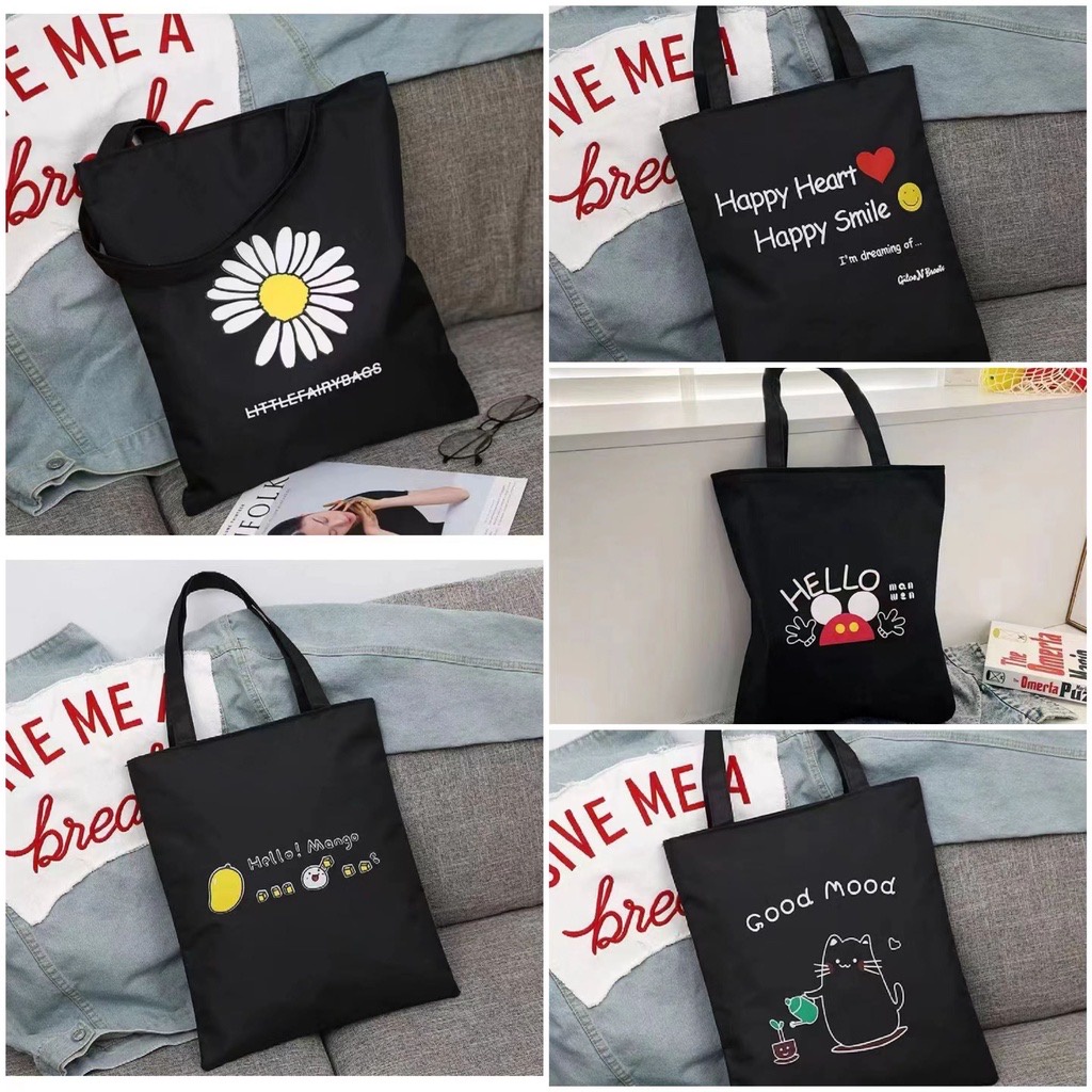 Korean New Fashion Canvas Tote Bag Canvas Shoulder Bags Simple With ...