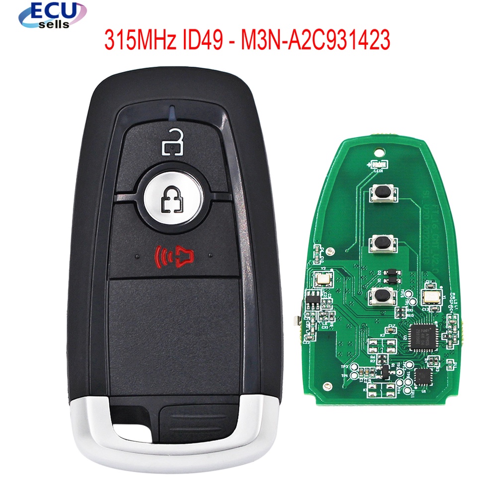 2+1 button Keyless Entry Smart Remote Key for Ford Edge Ecosport