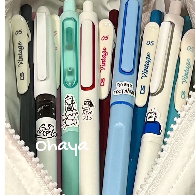 Ohaya Time capsule gel pen 0.5mm black ink Mute Smooth Writing Pen ...