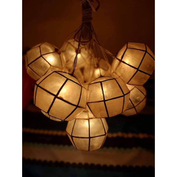 CAPIZ LANTERN SET OF 10 BALL 6" ROUND Shopee Philippines