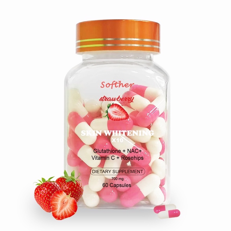 Softher Skin Whitening Capsules Glutathione + NAC + Vitamin C Capsule