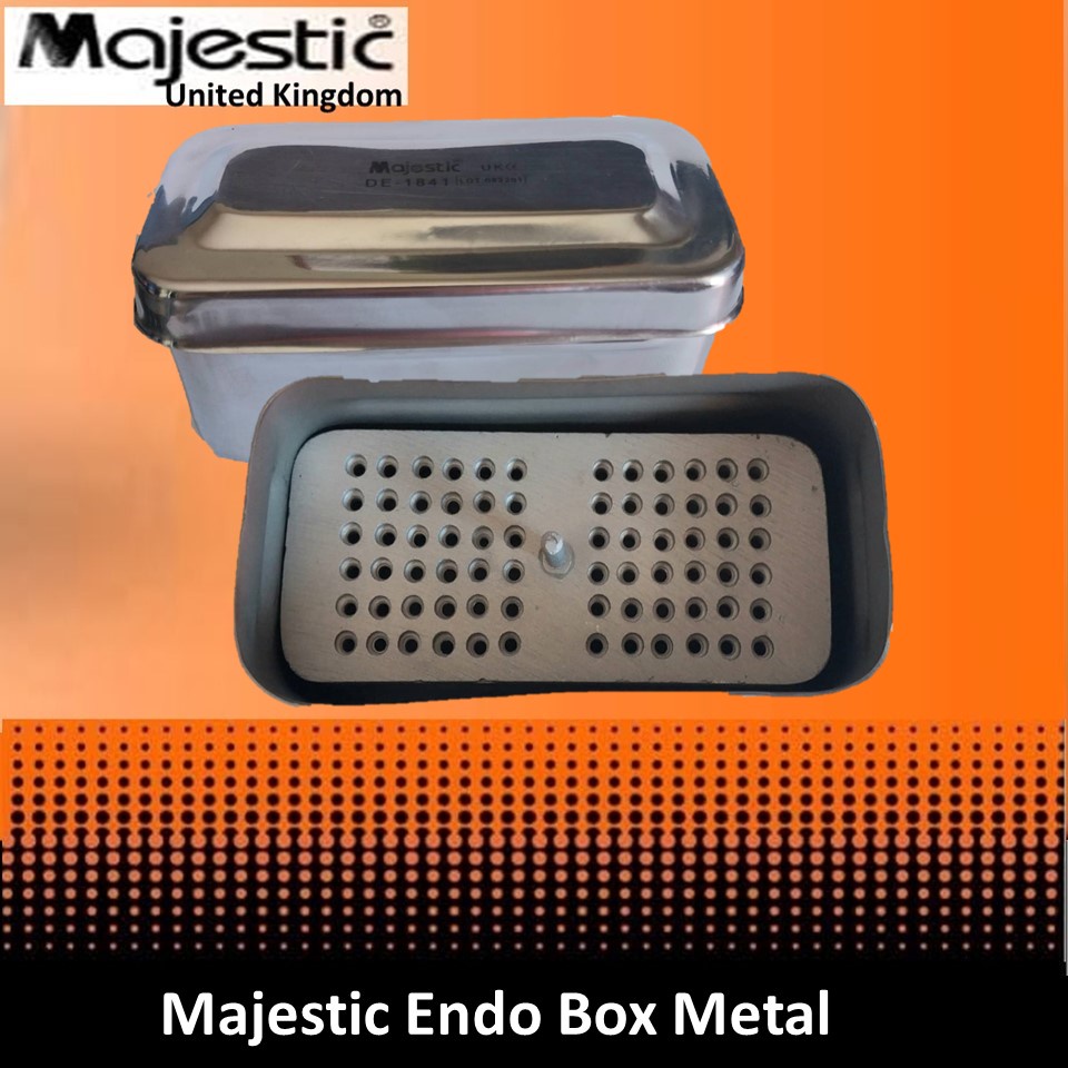 Majestic Dental Endo Box Metal Stainless Steel 72 HolesSilver Shopee