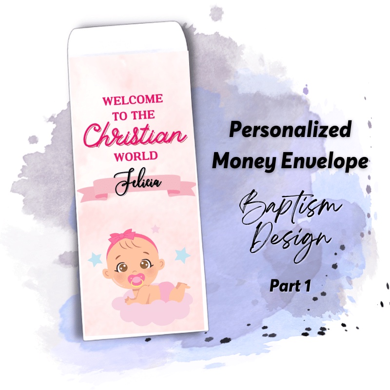 Part 1 Baptismal Angpao / Christening Angpao / Cash Envelope / Big