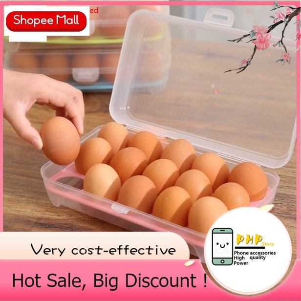 PHPSore.PH 15 Grids Portable Egg Storage Box Egg Fresh Box