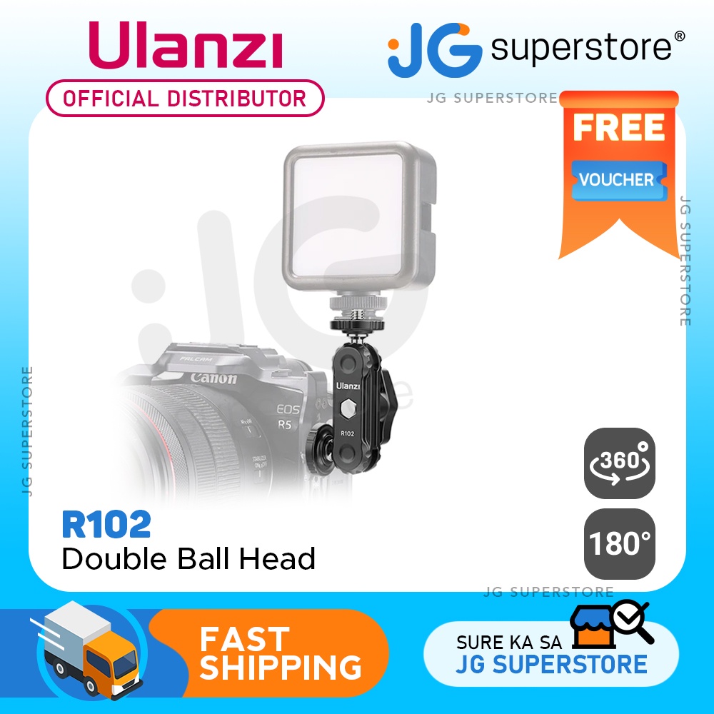 Ulanzi R102 Multi-Functional Double Ball Head with 1/4