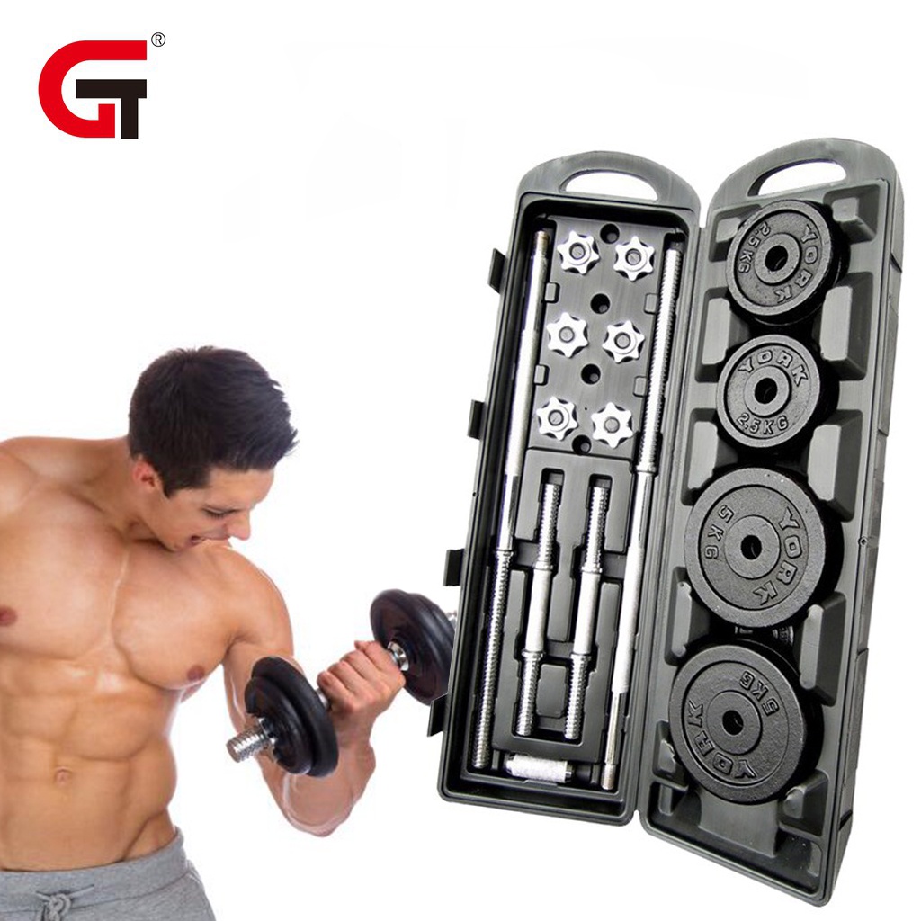 15kg Cast Iron Adjustable Dumbbell Barbell Set Men Women Home Gym - View #9