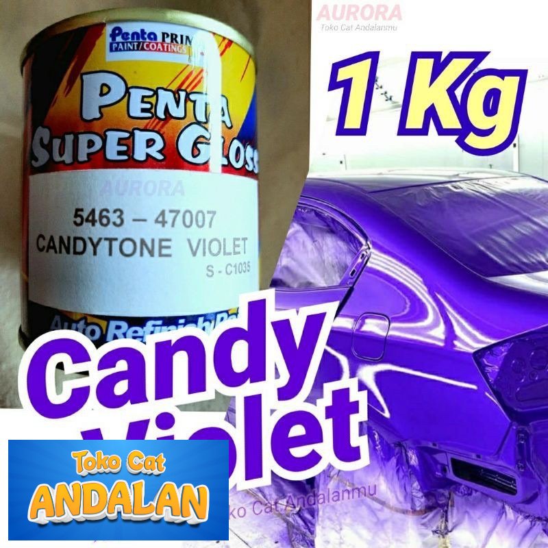 UNGU Andalan Paint Shop Penta Paint Super Gloss Candytone Violet 1Kg/Candy Tone Transparent
