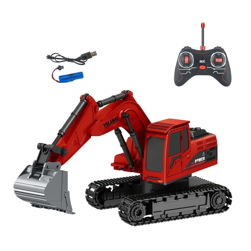 Remote Control Backhoe Digger Toy Excavator Construction Toy for Kids