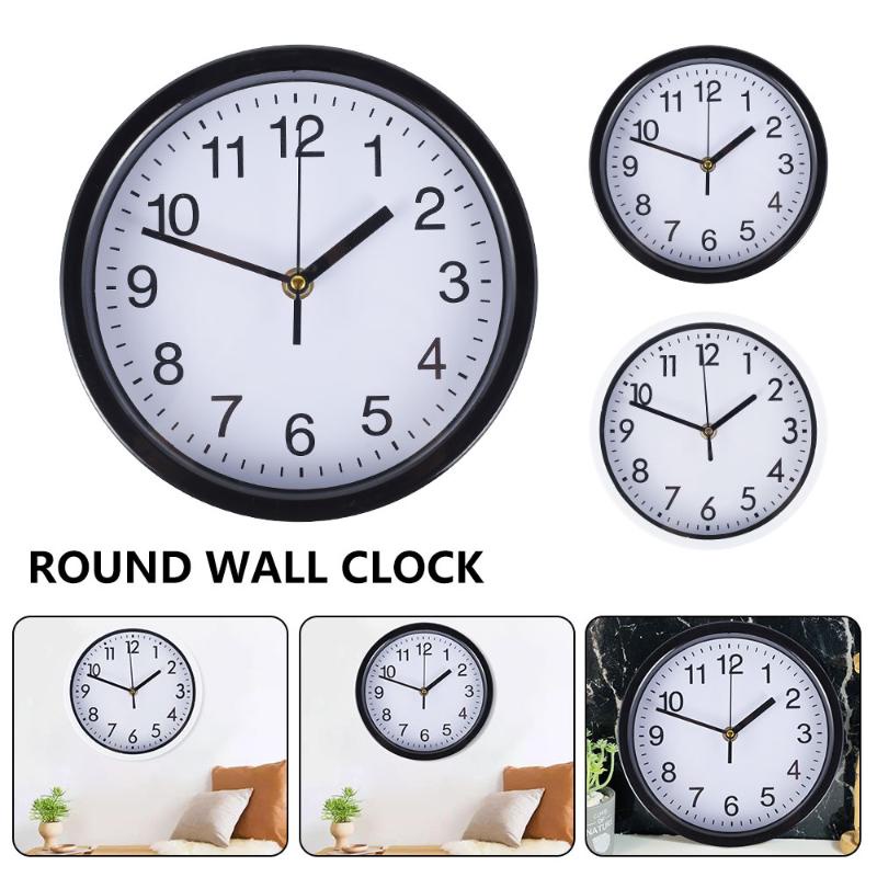 20cm Round Wall Clock IKEA Style Home Bedroom Kitchen Silent Battery Quartz Clock Shopee